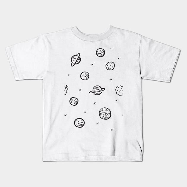 Planets Kids T-Shirt by astronaut